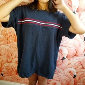 Y2K Navy Blue Tommy Hilfiger XL Shirt